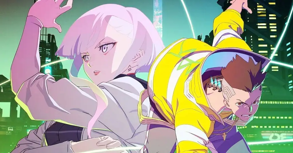 Animasi aksi dengan sentuhan futuristik Adegan aksi cyberpunk dalam anime