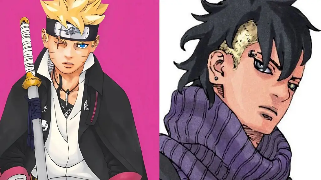 Boruto dan Kawaki, dua karakter penting dalam anime Boruto dan Kawaki sedang berlatih