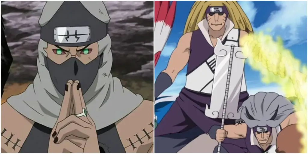 Pertempuran sengit di dunia Naruto Gambar para karakter Naruto sedang bertarung